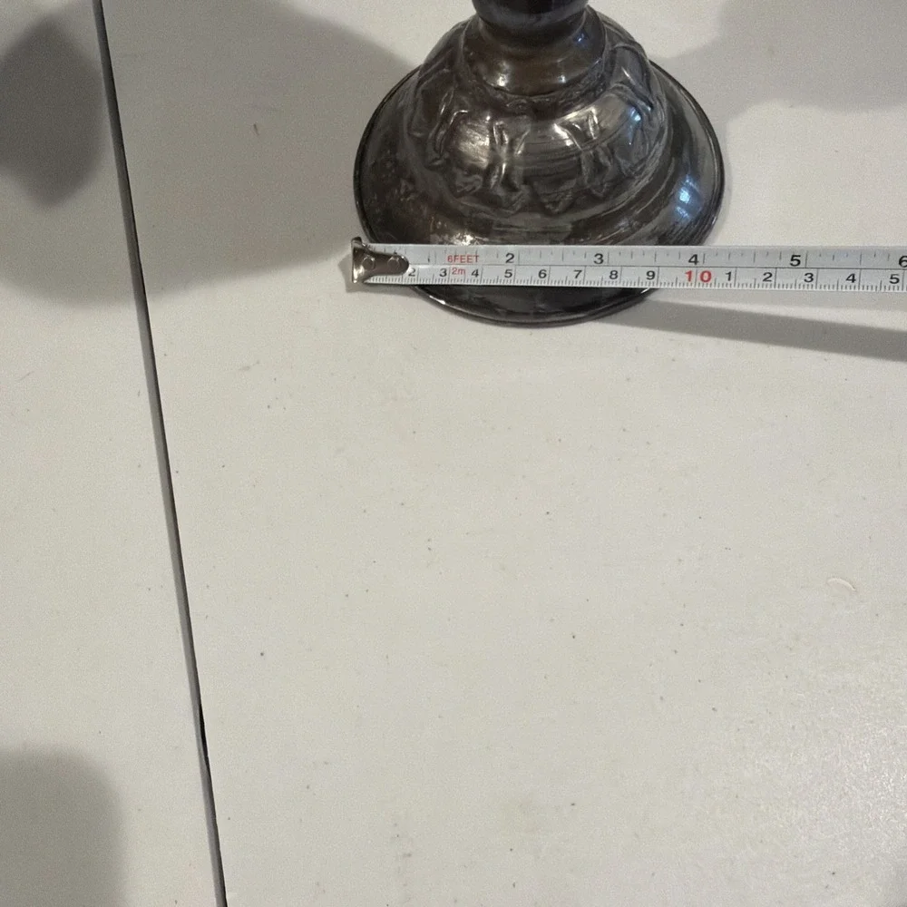 Vtg Tin Washed Copper? Chalice Goblet Vase Marked GS‎ Made In Egypt  10